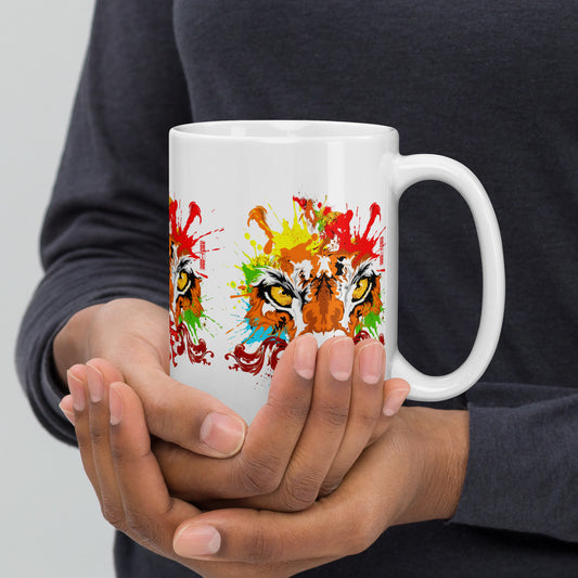 The Inner Tiger White Glossy Mug